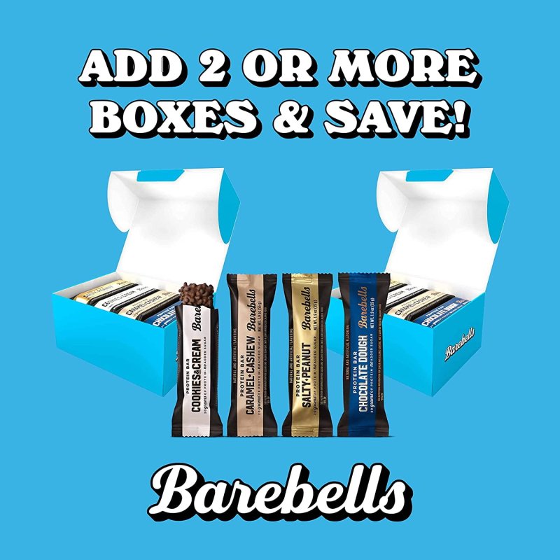 BAREBELLS PROTEIN BARS VARIETY PACK 12 COUNT 1.9OZ BARS HIGH PROTEIN SNACKS 20G PROTEIN