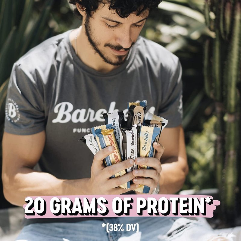 BAREBELLS PROTEIN BARS VARIETY PACK 12 COUNT 1.9OZ BARS HIGH PROTEIN SNACKS 20G PROTEIN