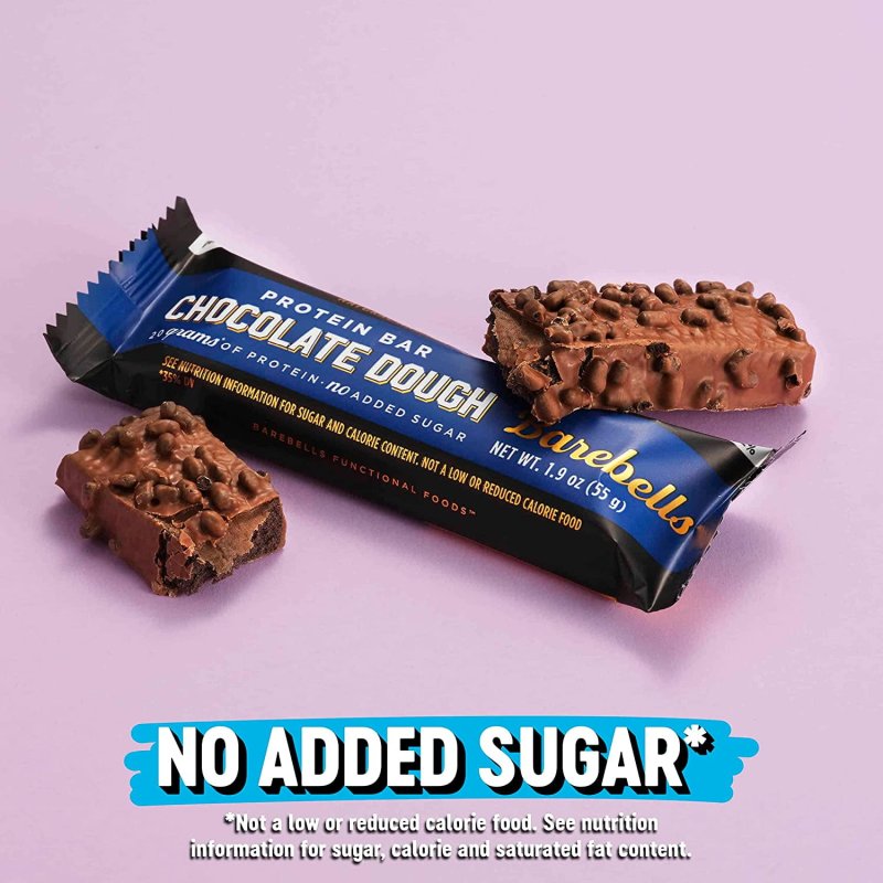 BAREBELLS CHOCOLATE DOUGH PROTEIN BAR BOX OF 12 BARS - 1.94 OZ EACH