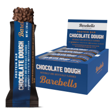 BAREBELLS CHOCOLATE DOUGH PROTEIN BARS HYZ01 | 12 COUNT, 1.9OZ BARS | HIGH PROTEIN SNACK