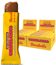 BAREBELLS SOFT PROTEIN BARS 16G HIGH PROTEIN 1.9OZ CARAMEL CHOCO 24 COUNT