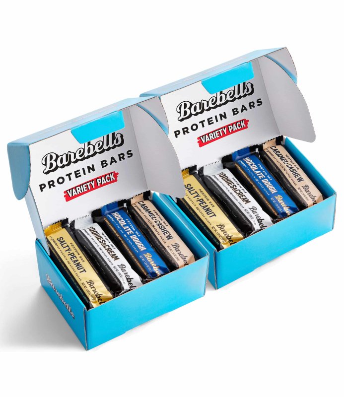 BAREBELLS PROTEIN BARS 20G HIGH PROTEIN 1.9OZ BARS VARIETY PACK 24 COUNT