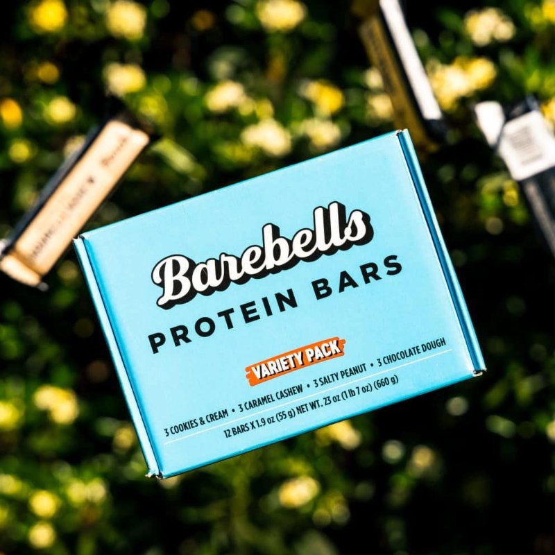 BAREBELLS PROTEIN BARS 20G HIGH PROTEIN 1.9OZ BARS VARIETY PACK 24 COUNT