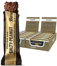 BAREBELLS SALTY PEANUT PROTEIN BARS 12 COUNT PACK OF 2 20G PROTEIN 1G SUGAR SNACK BARS