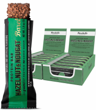 BAREBELLS HAZELNUT NOUGAT PROTEIN BARS 12 COUNT PACK 2 HIGH PROTEIN SNACK BREAKFAST BAR 20G PROTEIN 1G SUGARS