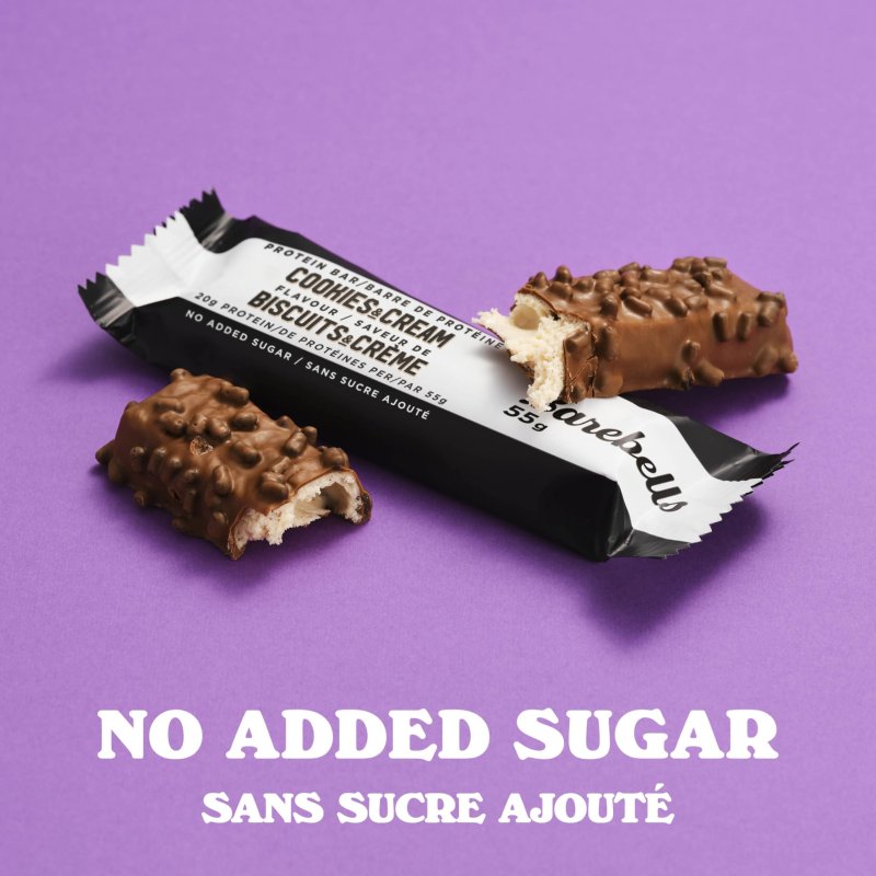 BAREBELLS PROTEIN BARS COOKIES HYZ01 CREAM 12 COUNT 2 PROTEIN SNACKS 20G HIGH PROTEIN CHOCOLATE BAR 1G TOTAL SUGARS ON THE GO SNACK BREAKFAST BARS