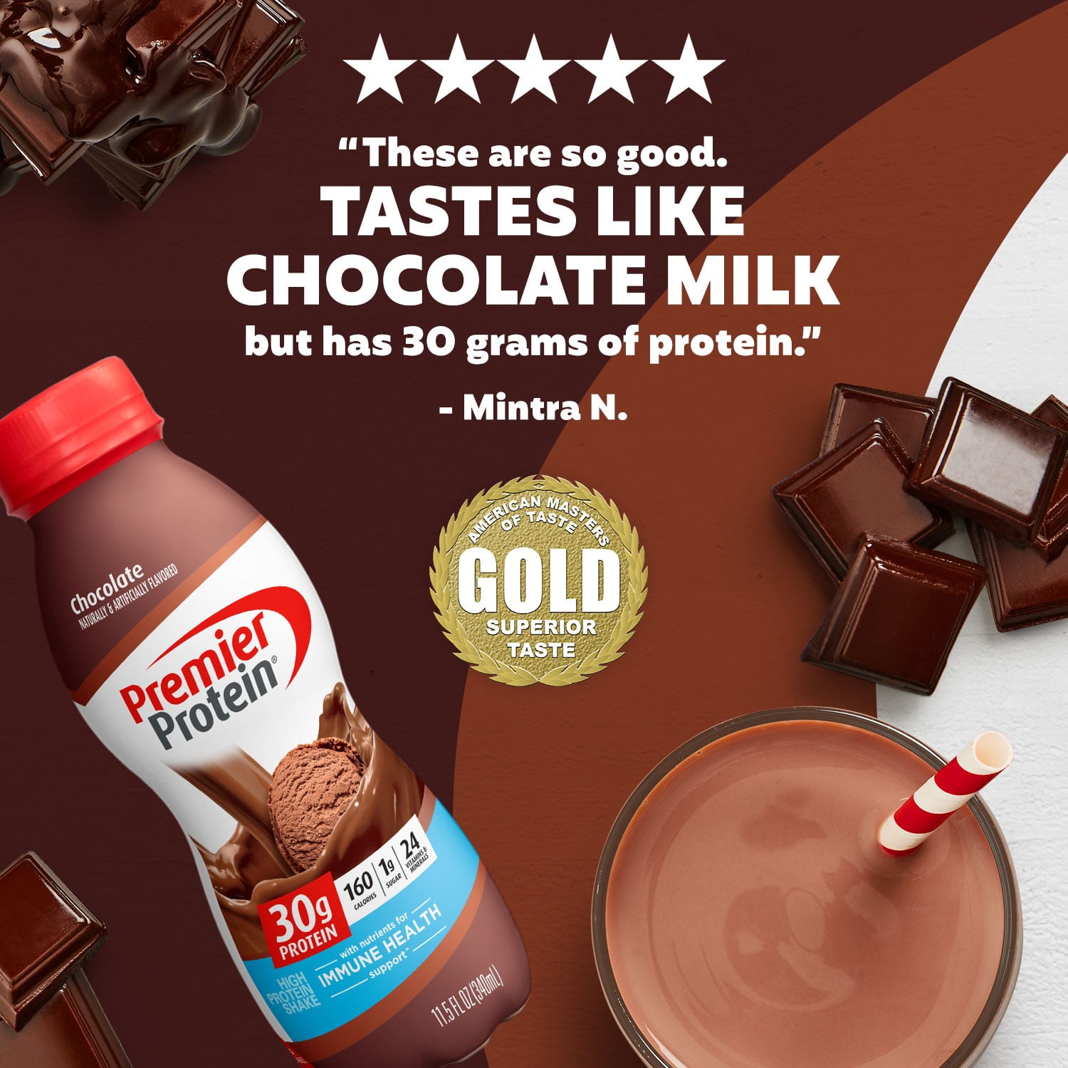 PREMIER PROTEIN SHAKE CHOCOLATE 30G PROTEIN 115 FL OZ 6 CT