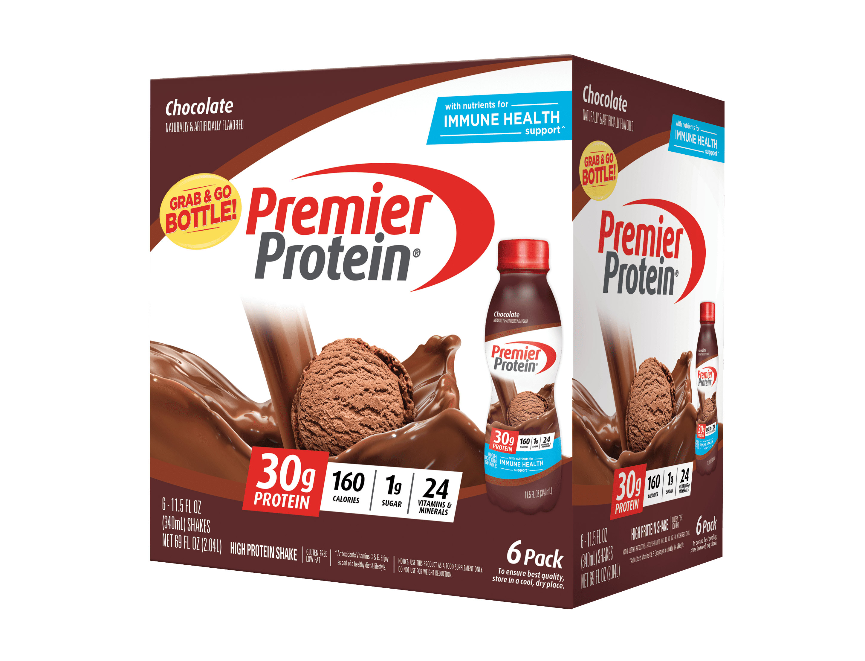 PREMIER PROTEIN SHAKE CHOCOLATE 30G PROTEIN 115 FL OZ 6 CT