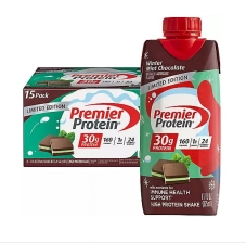 PREMIER PROTEIN 30G HIGH PROTEIN SHAKE WINTER MINT CHOCOLATE 11 FL. OZ. 15 PK