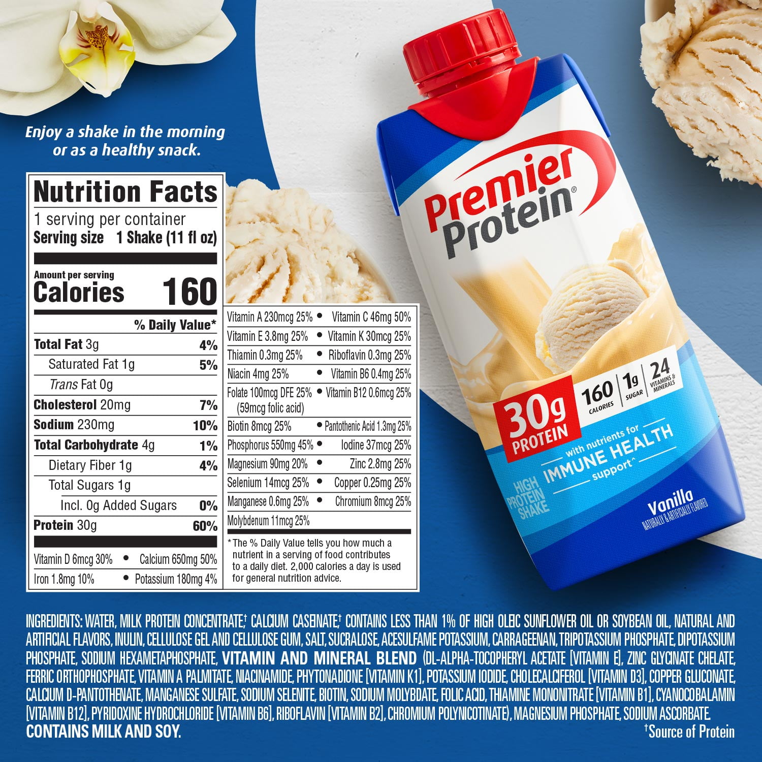 PREMIER VANILLA PROTEIN SHAKE 30G PROTEIN 11 FL OZ 12 PACK
