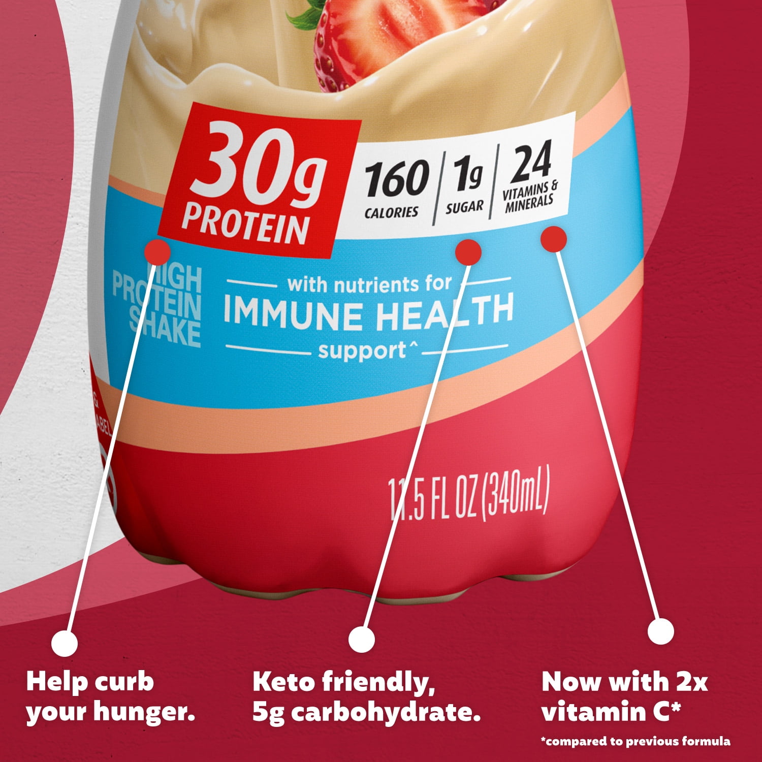 PREMIER PROTEIN SHAKE STRAWBERRIES CREAM 30G PROTEIN 115 FL OZ 12 CT