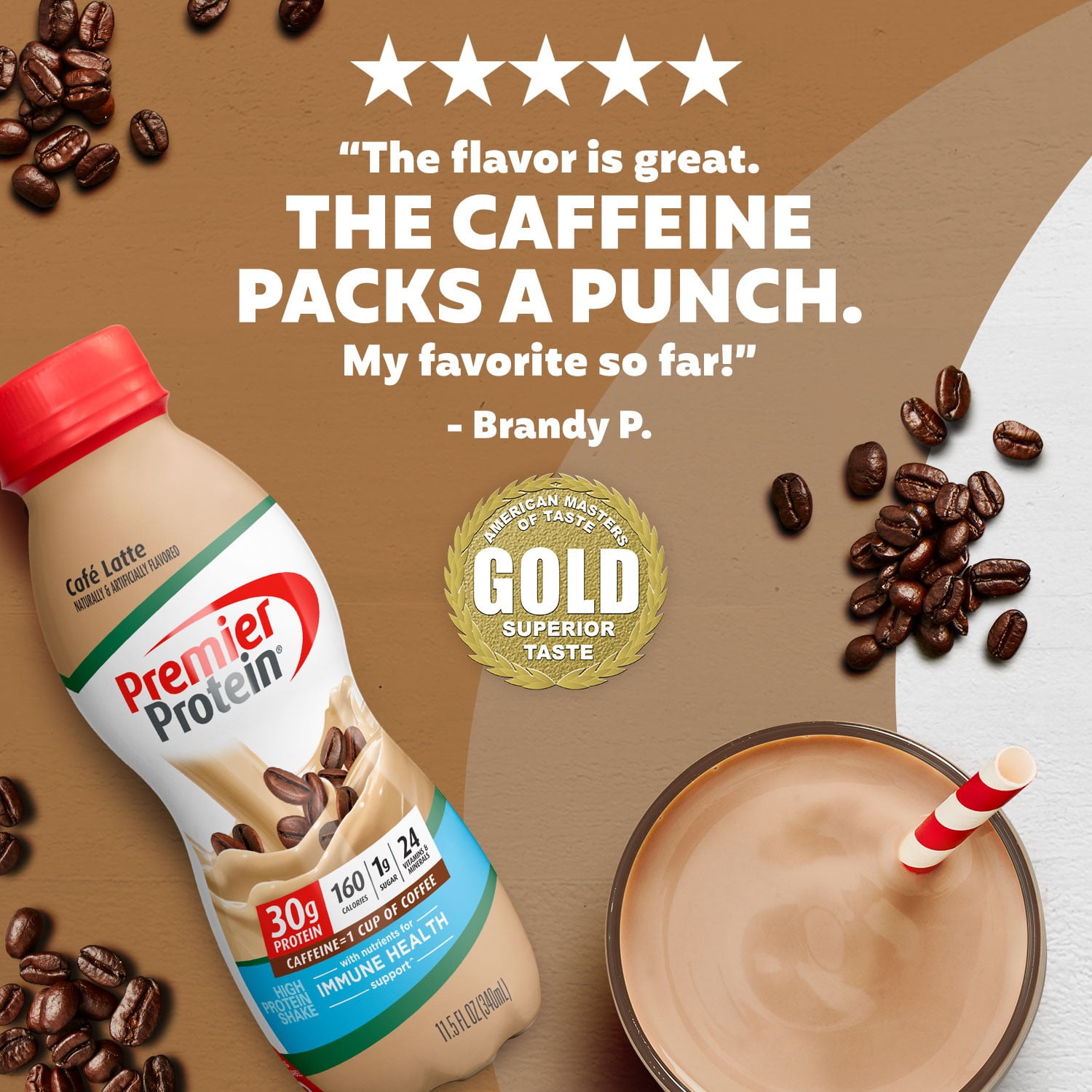 PREMIER PROTEIN SHAKE CAFé LATTE 30G PROTEIN 115 FL OZ 12 CT