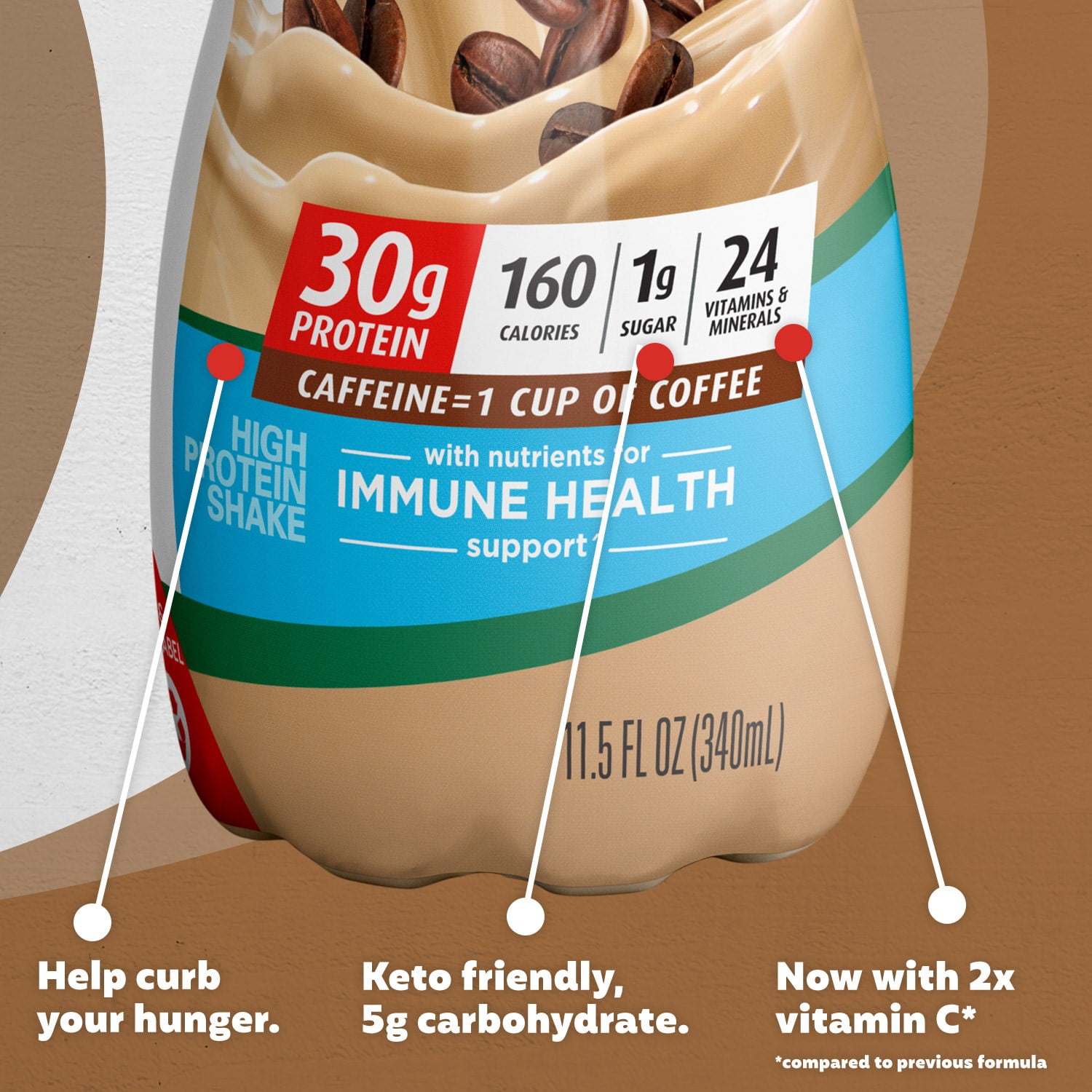 PREMIER PROTEIN SHAKE CAFé LATTE 30G PROTEIN 115 FL OZ 12 CT