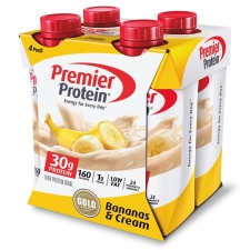 PREMIER PROTEIN SHAKE BANANAS AND CREAM 30G PROTEIN 11 FL OZ 4 CT