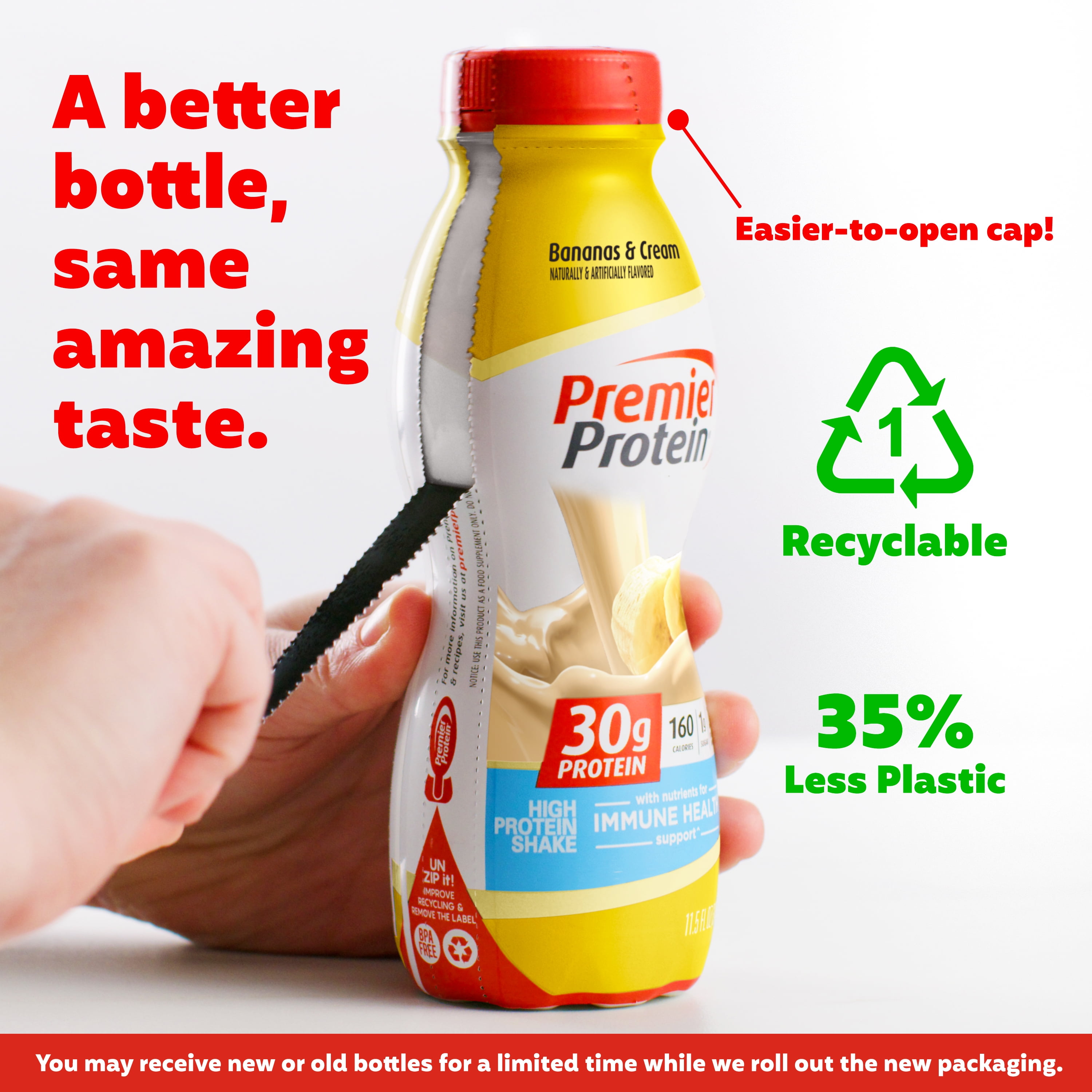 PREMIER PROTEIN SHAKE BANANAS CREAM 30G PROTEIN 115 FL OZ 12 CT