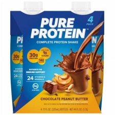 PURE PROTEIN CHOCOLATE PEANUT BUTTER PROTEIN SHAKES 4 PACK 11 FL OZ