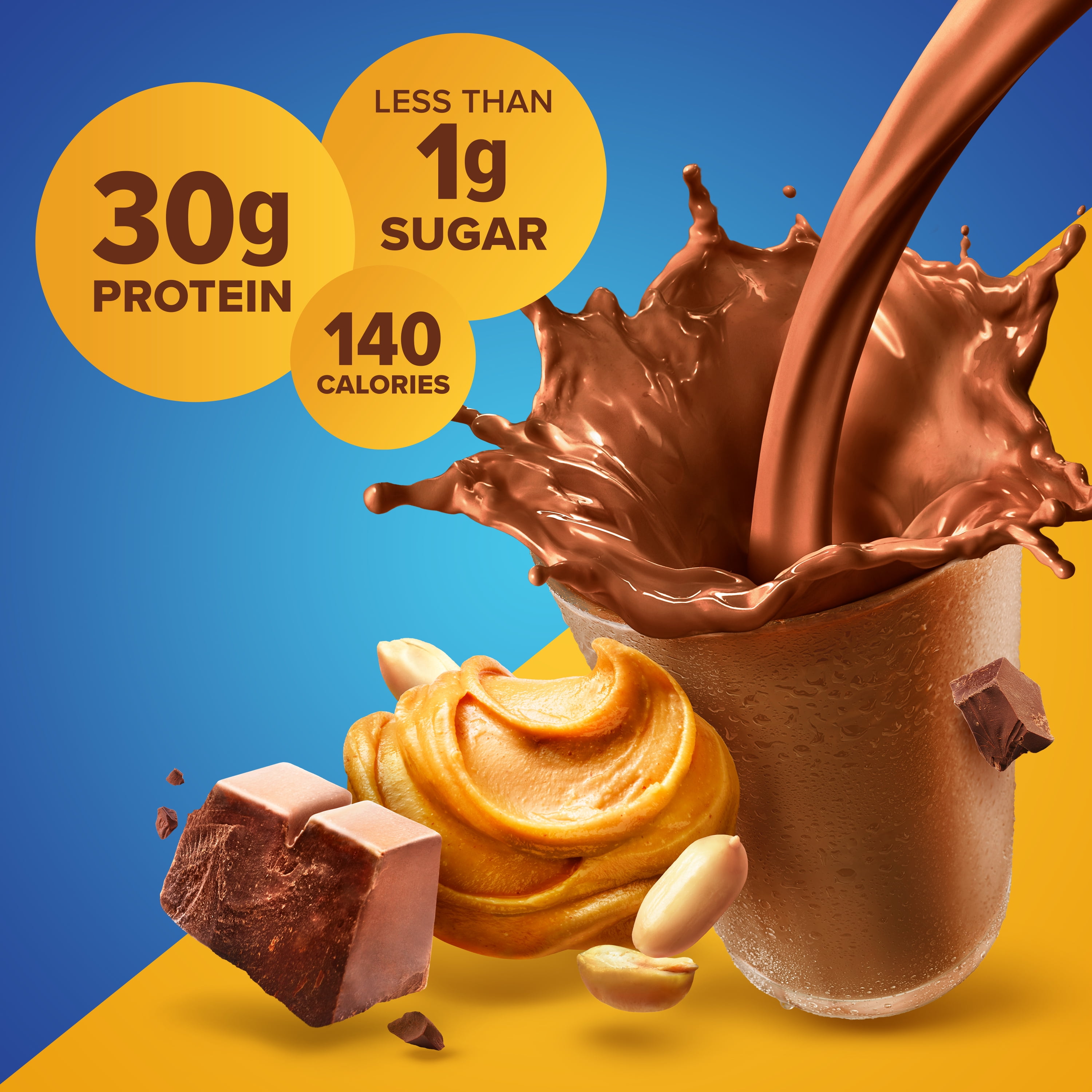 PURE PROTEIN CHOCOLATE PEANUT BUTTER PROTEIN SHAKE 11 FL OZ 4 CT