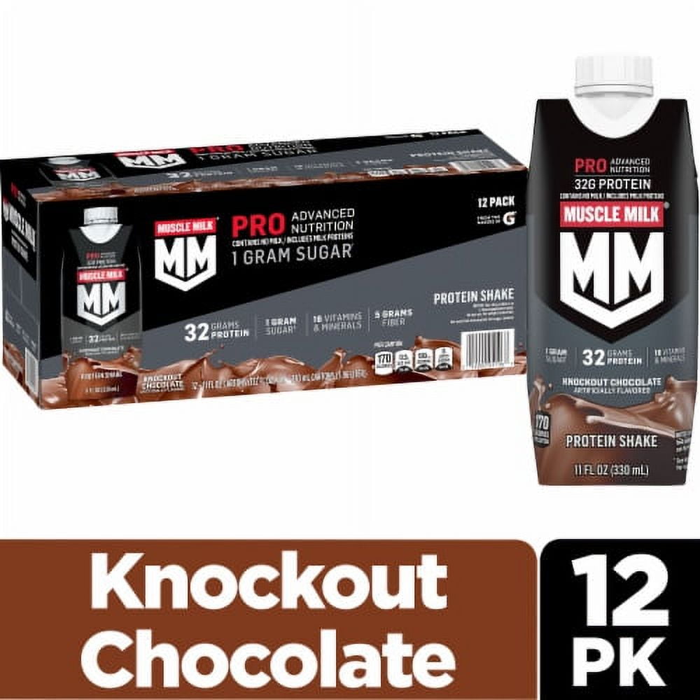 MUSCLE MILK PRO SERIES KNOCKOUT CHOCOLATE PROTEIN SHAKE 2-PACK