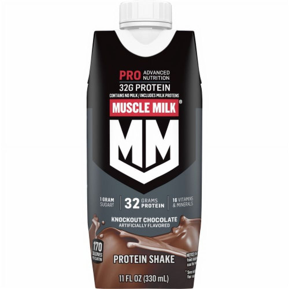 MUSCLE MILK PRO SERIES KNOCKOUT CHOCOLATE PROTEIN SHAKE 2-PACK
