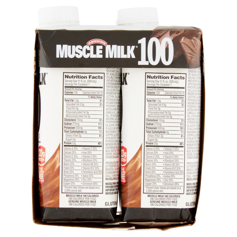 MUSCLE MILK CHOCOLATE NON-DAIRY PROTEIN SHAKE 4 PACK