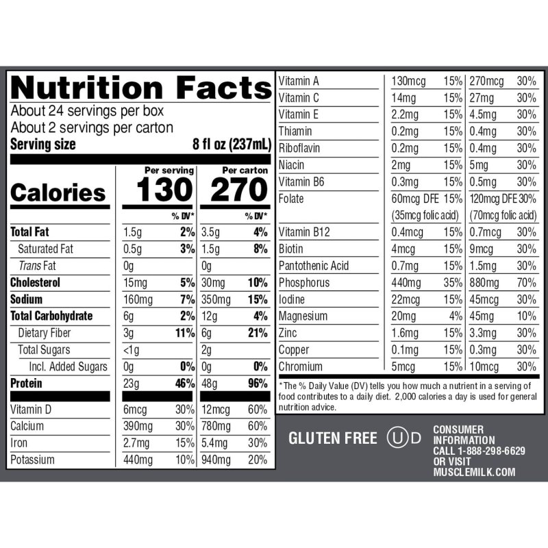 MUSCLE MILK PRO SERIES KNOCKOUT CHOCOLATE PROTEIN SHAKE 40G PROTEIN 14 FL OZ 12 CT