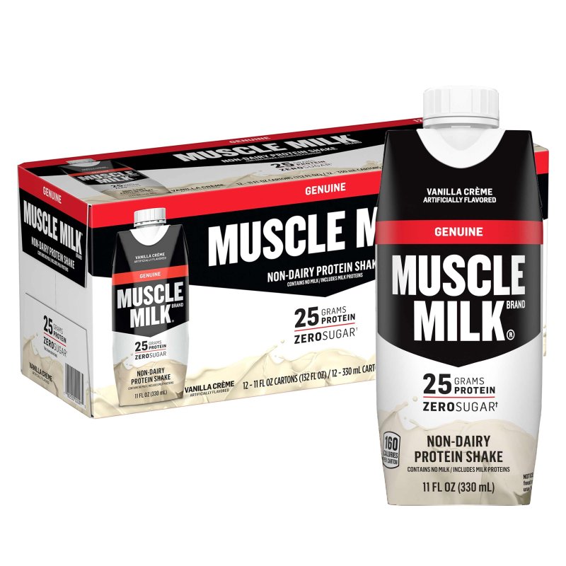 MUSCLE MILK VANILLA CRèME PROTEIN SHAKE 11 FL OZ CARTON 12 PACK
