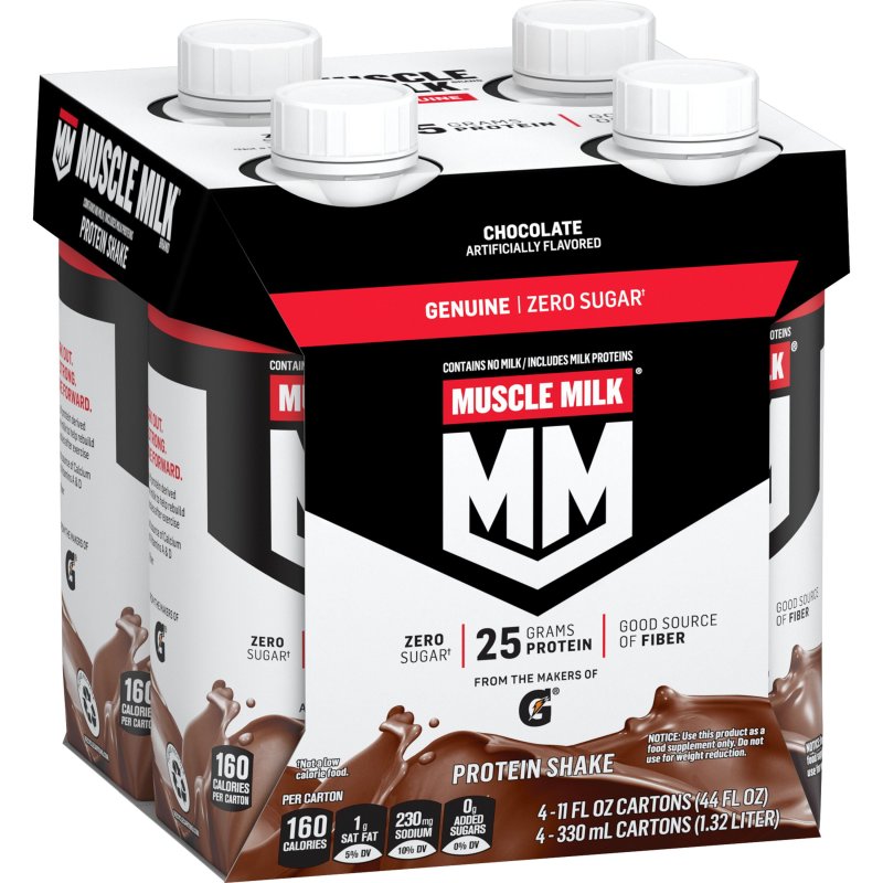 MUSCLE MILK GENUINE PROTEIN SHAKE 3-PACK CHOCOLATE FLAVOR 44 FL OZ