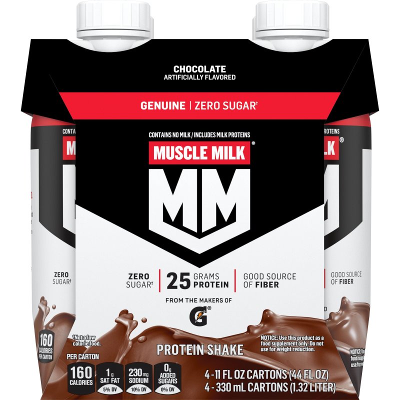 MUSCLE MILK GENUINE PROTEIN SHAKE 3-PACK CHOCOLATE FLAVOR 44 FL OZ