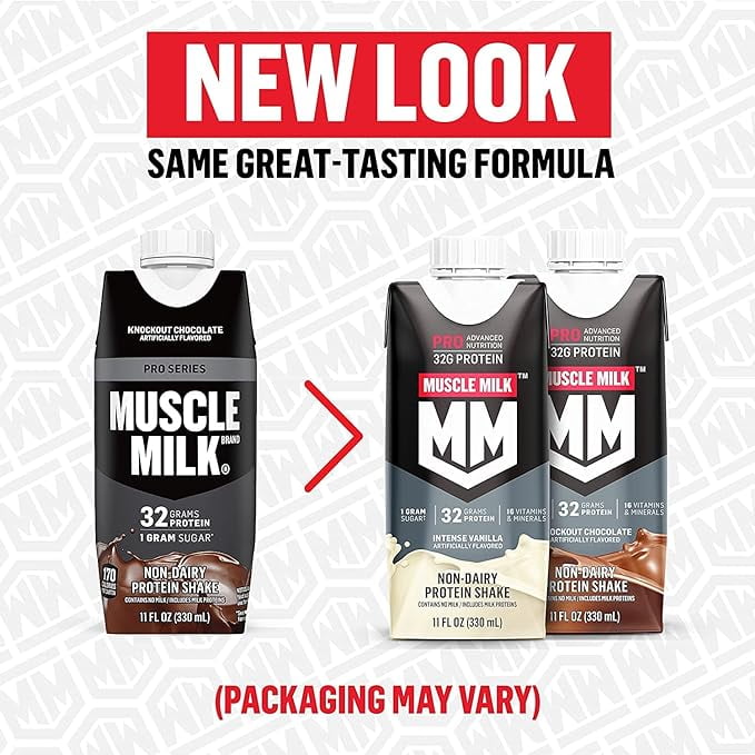 MUSCLE MILK PRO SERIES PROTEIN SHAKE KNOCKOUT CHOCOLATE 4 PACK