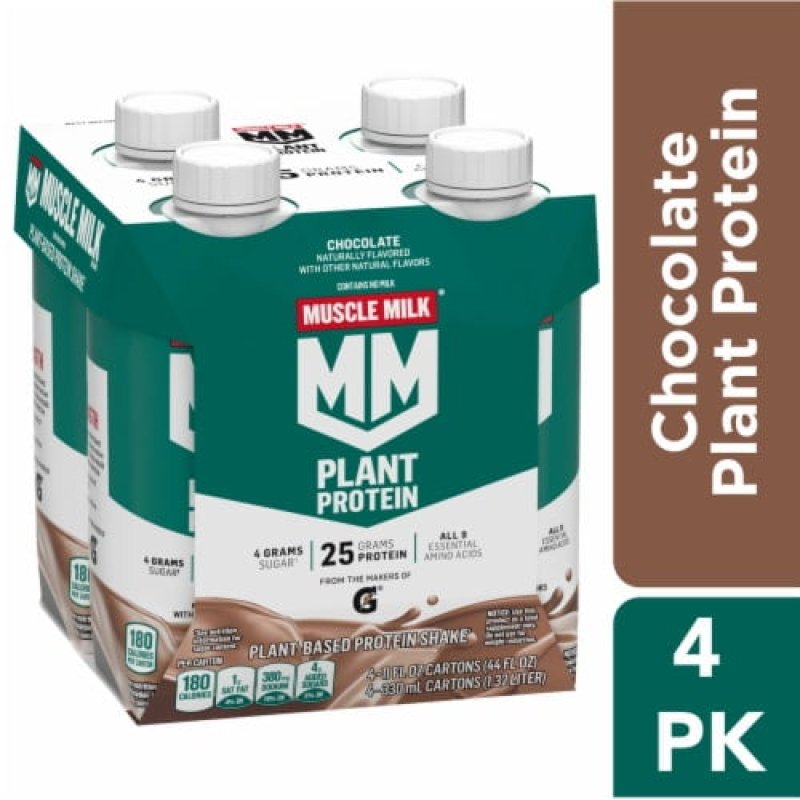 MUSCLE MILK PLANT BASED CHOCOLATE PROTEIN SHAKE BUNDLE BOX