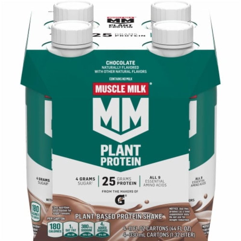 MUSCLE MILK PLANT BASED CHOCOLATE PROTEIN SHAKE BUNDLE BOX