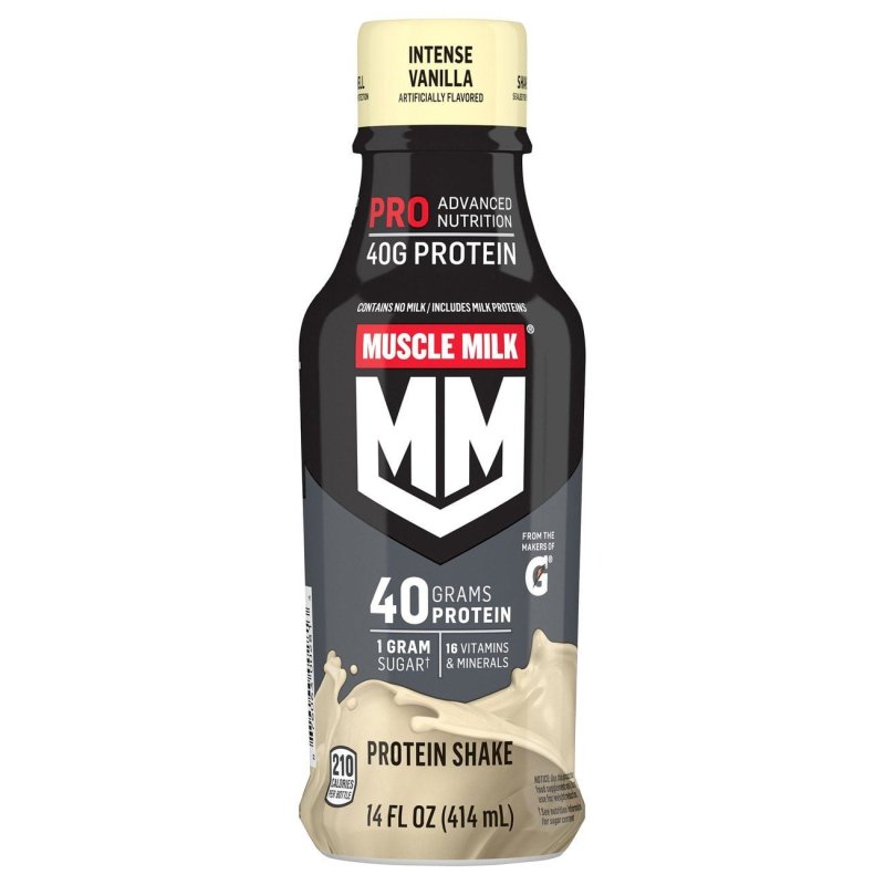 MUSCLE MILK PRO SERIES PROTEIN SHAKE 40G INTENSE VANILLA 14 OZ PACKAGING MAY VARY X2
