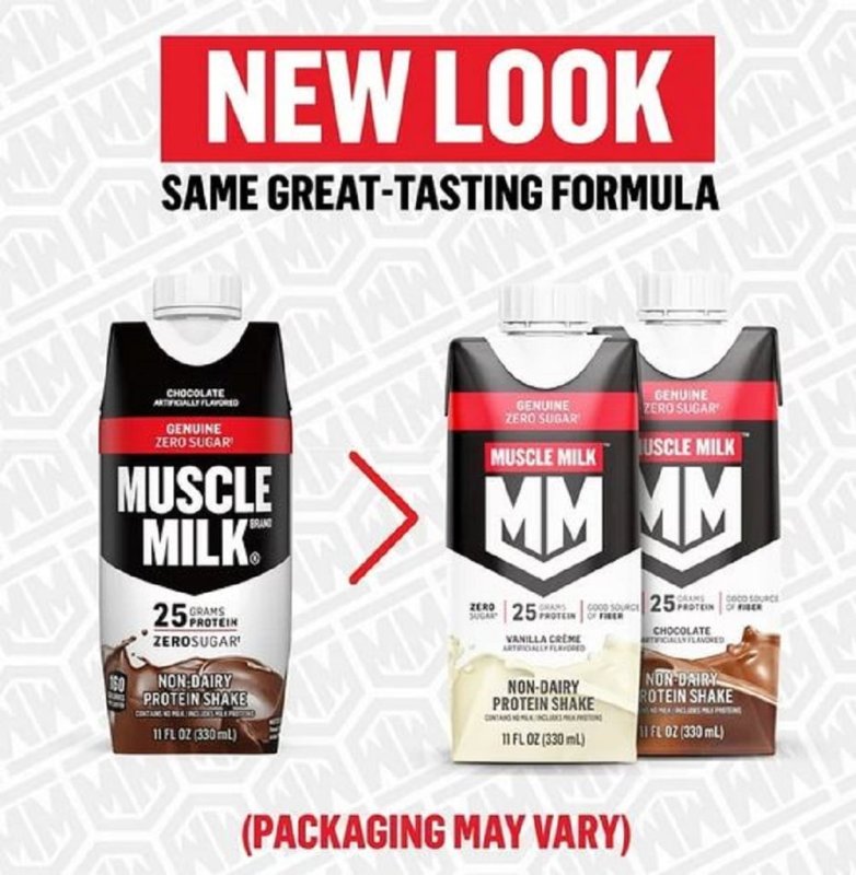 MUSCLE MILK GENUINE PROTEIN SHAKE STRAWBERRIES N CREME 11 FL OZ CARTON 4 PACK