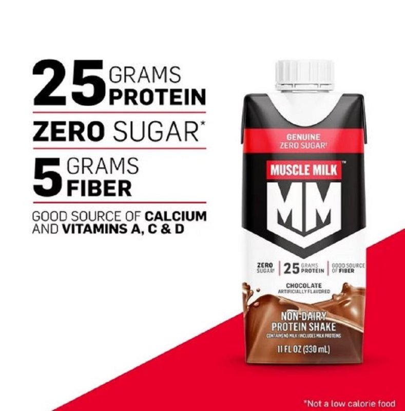 MUSCLE MILK GENUINE PROTEIN SHAKE STRAWBERRIES N CREME 11 FL OZ CARTON 4 PACK