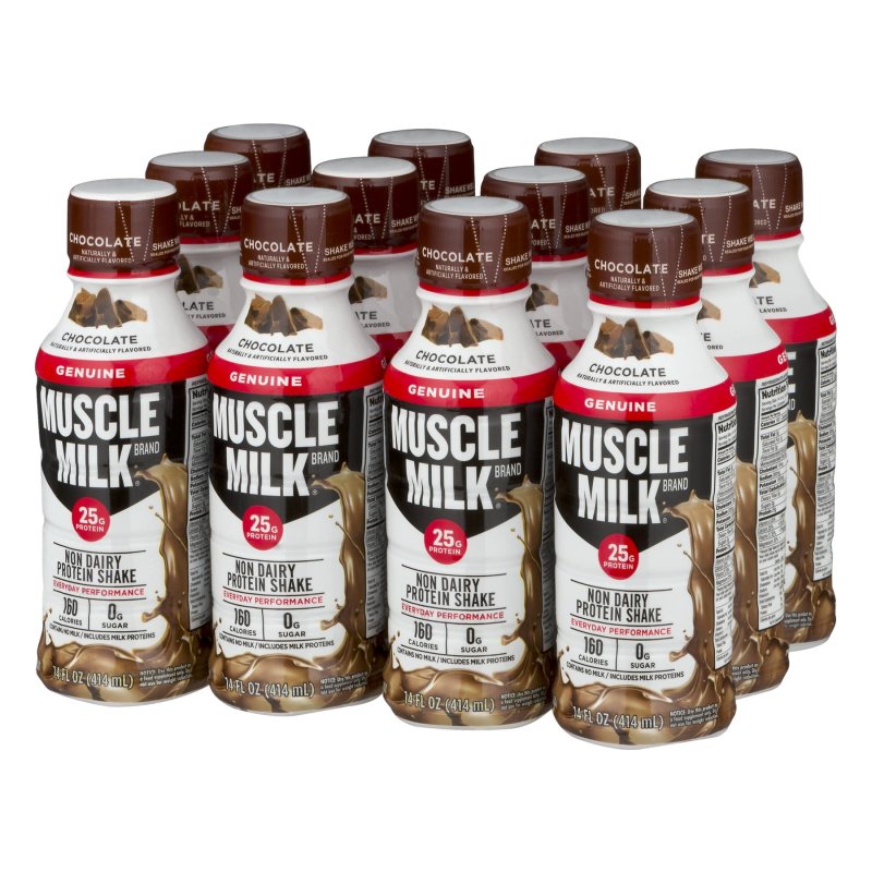 MUSCLE MILK CHOCOLATE 168.0 FL OZ NON DAIRY PROTEIN SHAKE