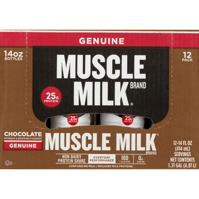 MUSCLE MILK CHOCOLATE 168.0 FL OZ NON DAIRY PROTEIN SHAKE