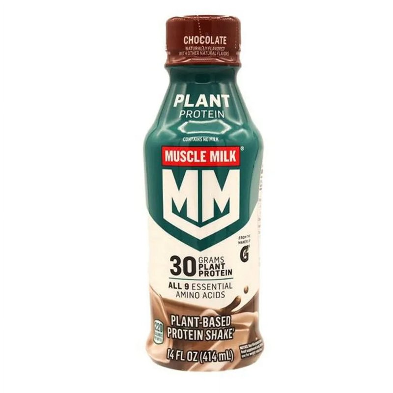MUSCLE MILK PLANT PROTEIN CHOCOLATE 30G PROTEIN 14 OZ BOTTLE