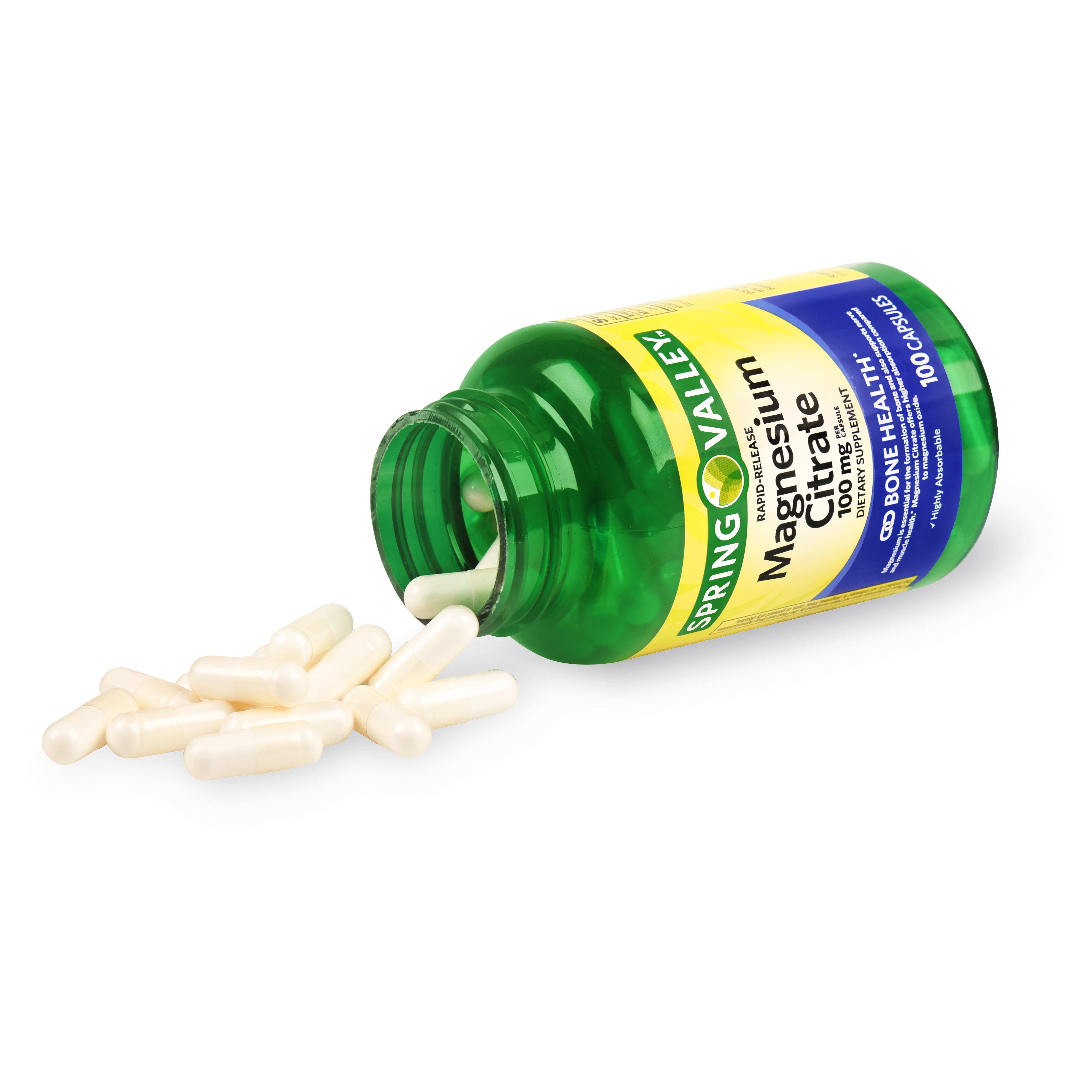 SPRING VALLEY MAGNESIUM CITRATE RAPID RELEASE CAPSULES 100MG 100 CT