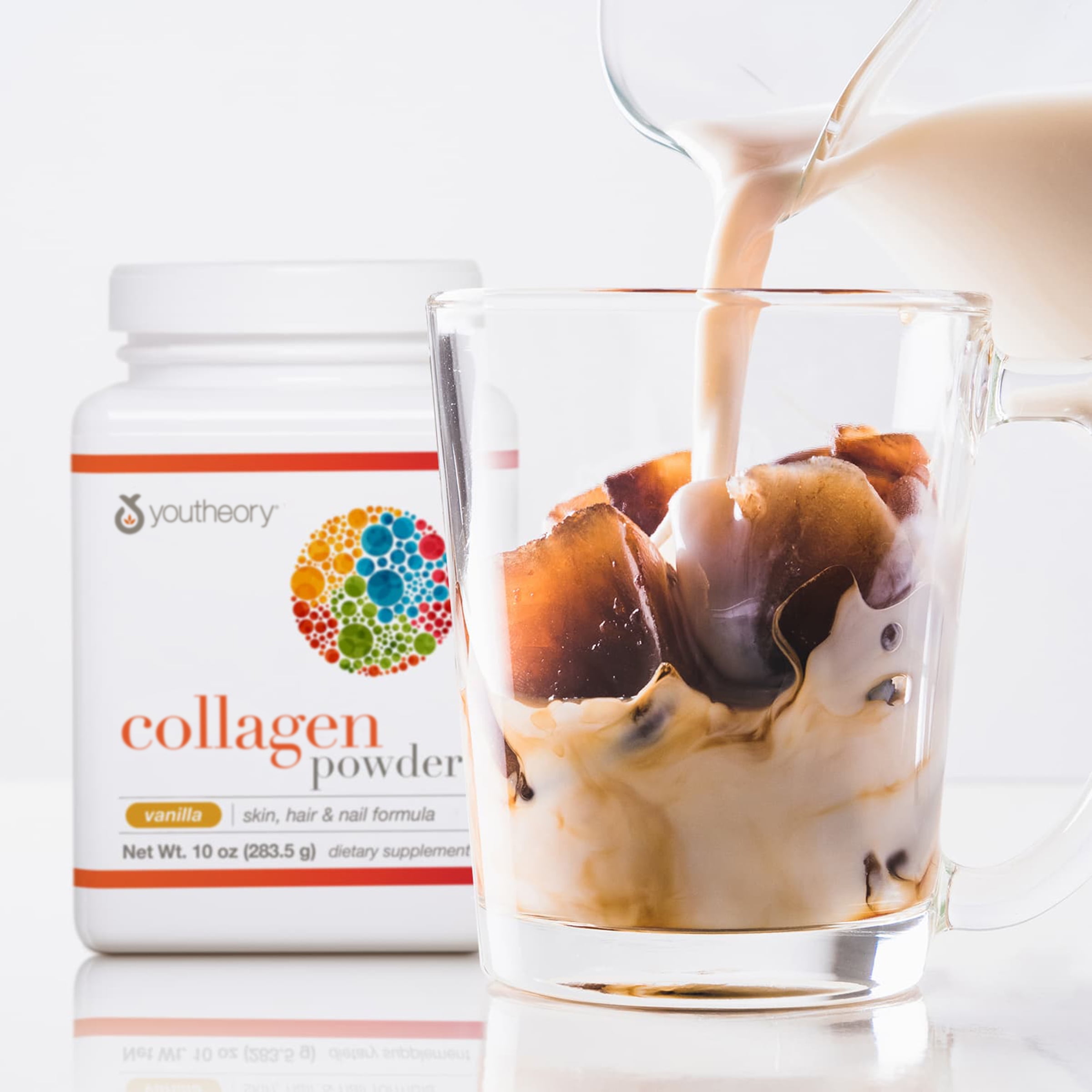YOUTHEORY COLLAGEN POWDER VANILLA WITH VITAMIN C BIOTIN 10 OZ