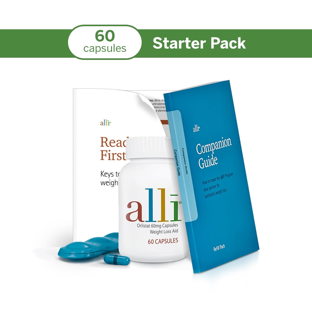 ALLI ORLISTAT WEIGHT LOSS SUPPLEMENT CAPSULES 60 MG 60 CT STARTER PACK