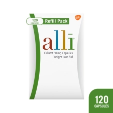 ALLI ORLISTAT DIET WEIGHT LOSS SUPPLEMENT PILLS 60 MG 120 CT FOR HEALTHY WEIGHT MANAGEMENT