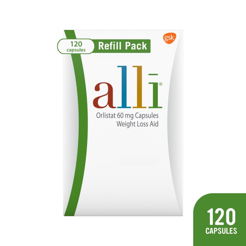 ALLI ORLISTAT DIET WEIGHT LOSS SUPPLEMENT PILLS 60 MG 120 CT FOR HEALTHY WEIGHT MANAGEMENT
