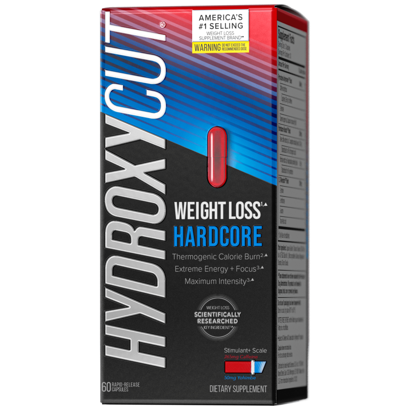 HYDROXYCUT HARDCORE ENERGY WEIGHT LOSS PILLS CAPSULES 60 COUNT