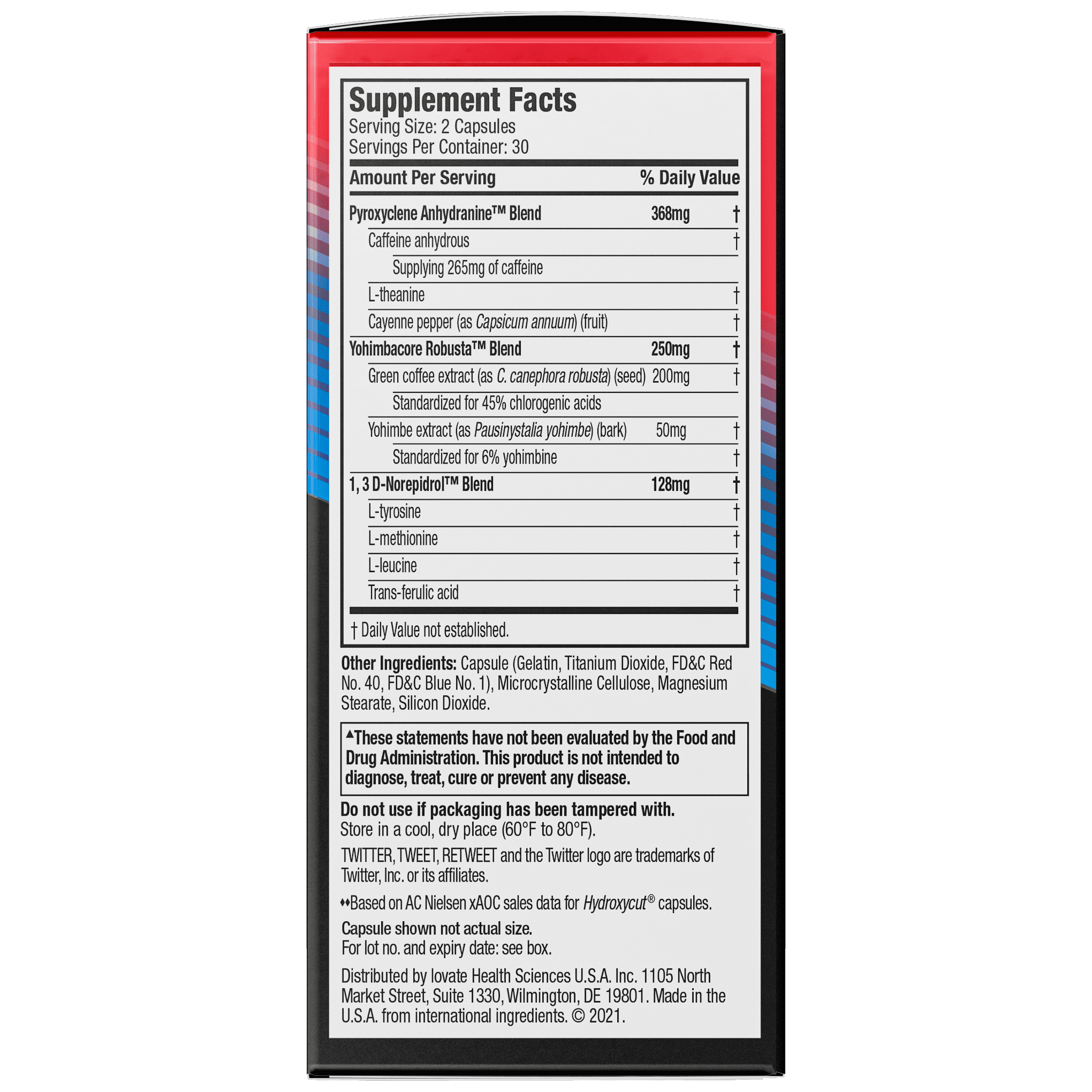 HYDROXYCUT HARDCORE ENERGY WEIGHT LOSS PILLS CAPSULES 60 COUNT