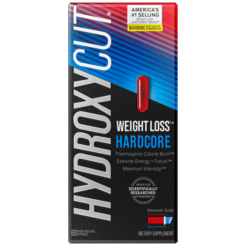 HYDROXYCUT HARDCORE ENERGY WEIGHT LOSS PILLS CAPSULES 60 COUNT