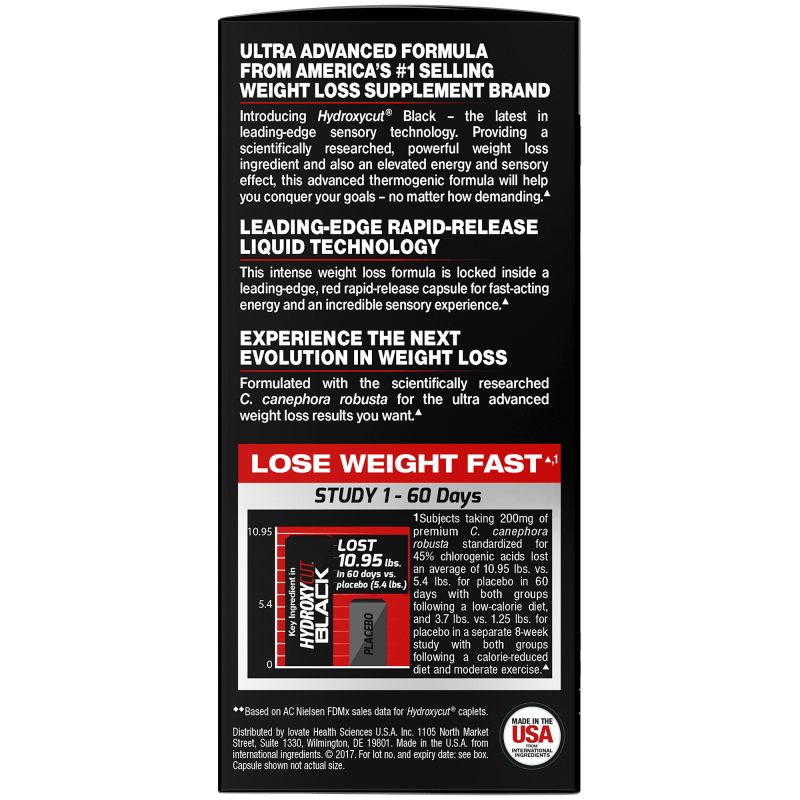 HYDROXYCUT ADVANCED WEIGHT LOSS CAPSULES BURN CALORIES INCREASE ENERGY 60 CT 30 SERVINGS