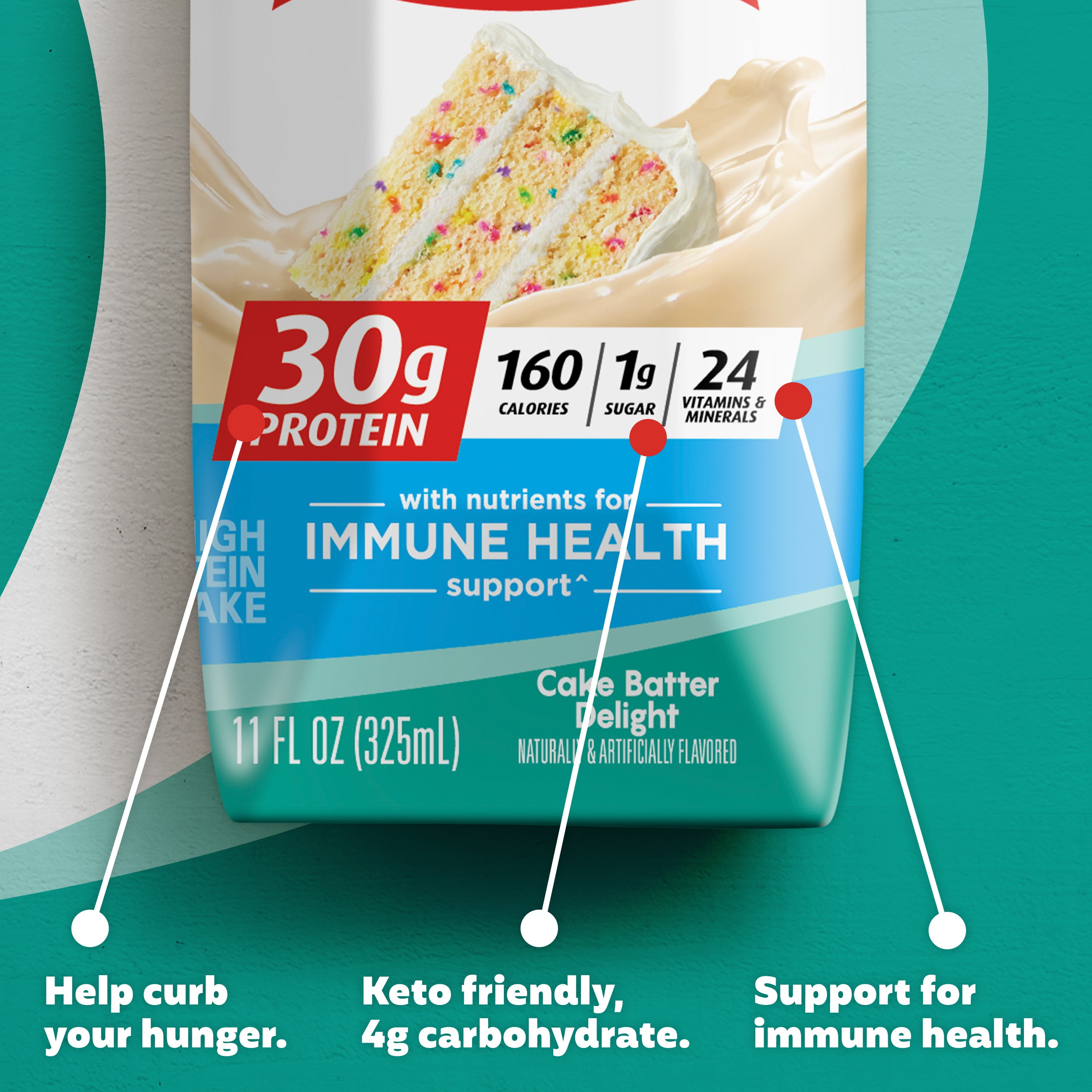 PREMIER PROTEIN SHAKE CAKE BATTER DELIGHT 30G PROTEIN 11 FL OZ 12 CT