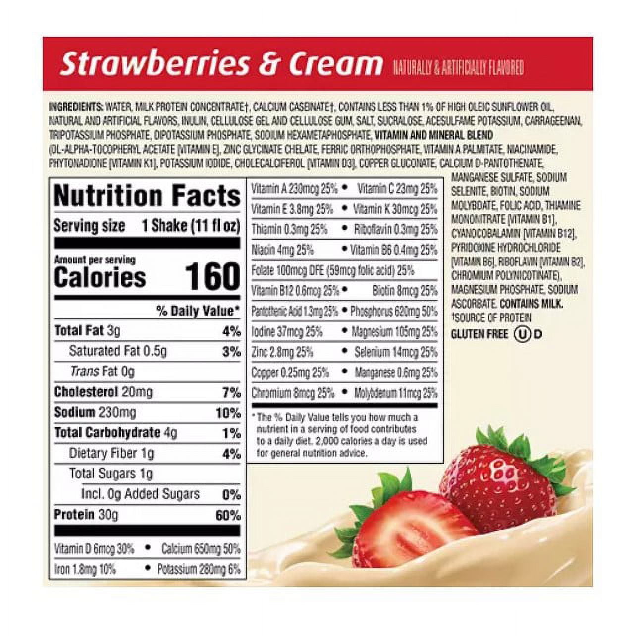 PREMIER PROTEIN STRAWBERRIES CREAM HIGH PROTEIN SHAKE 11 FL OZ 15 PACK