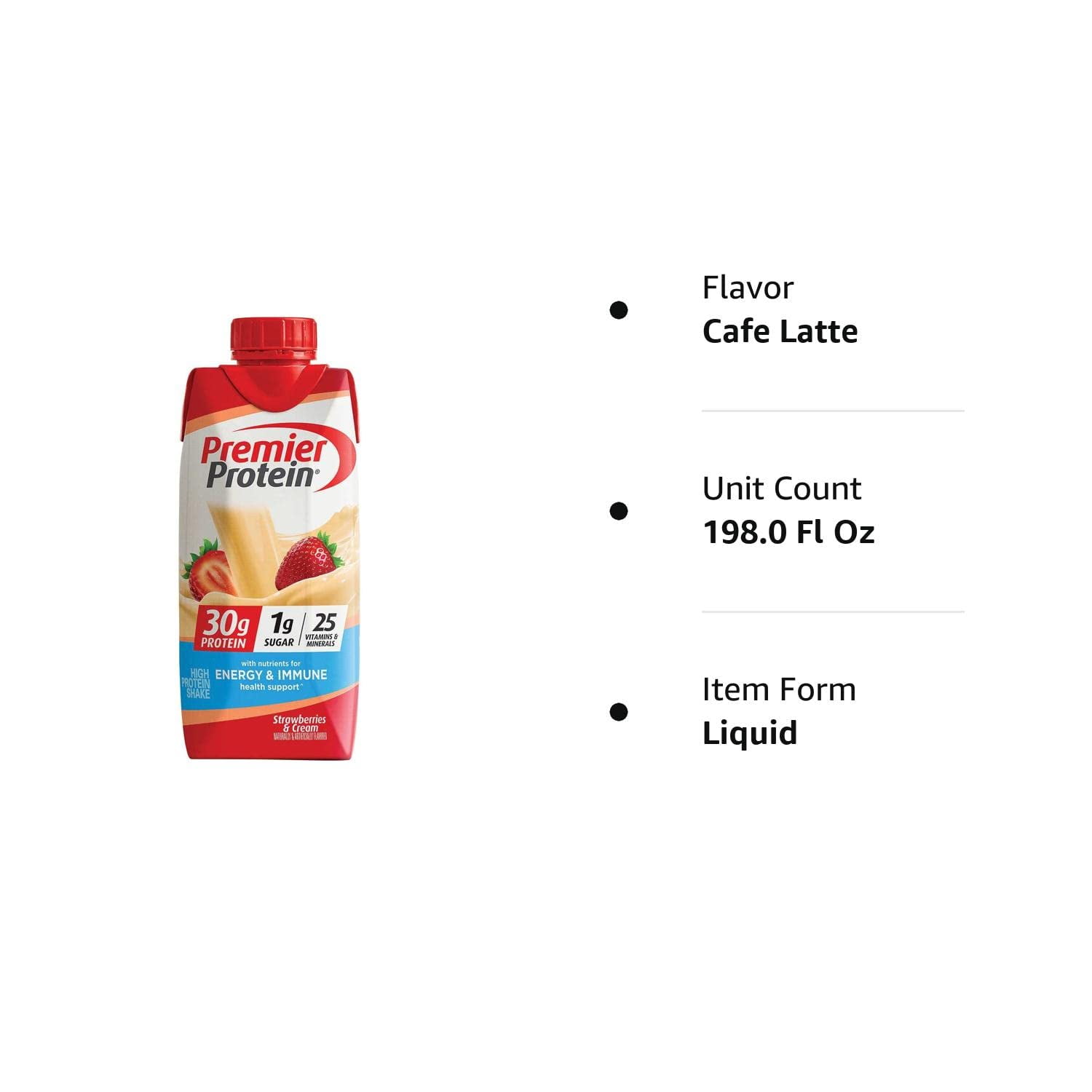 PREMIER PROTEIN SHAKES STRAWBERRIES CREAM 11OZ PACK OF 18