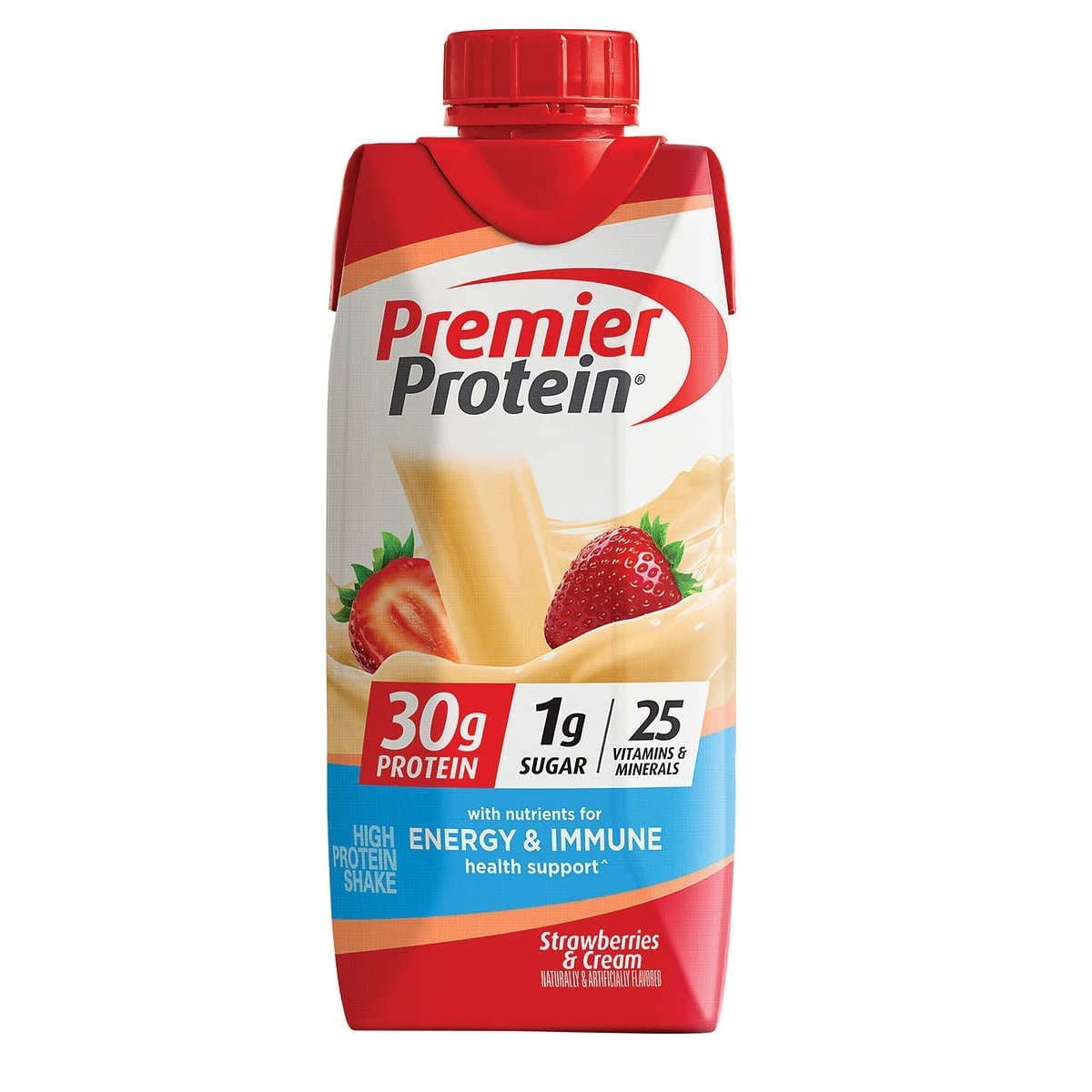 PREMIER PROTEIN SHAKES STRAWBERRIES CREAM 11OZ PACK OF 18